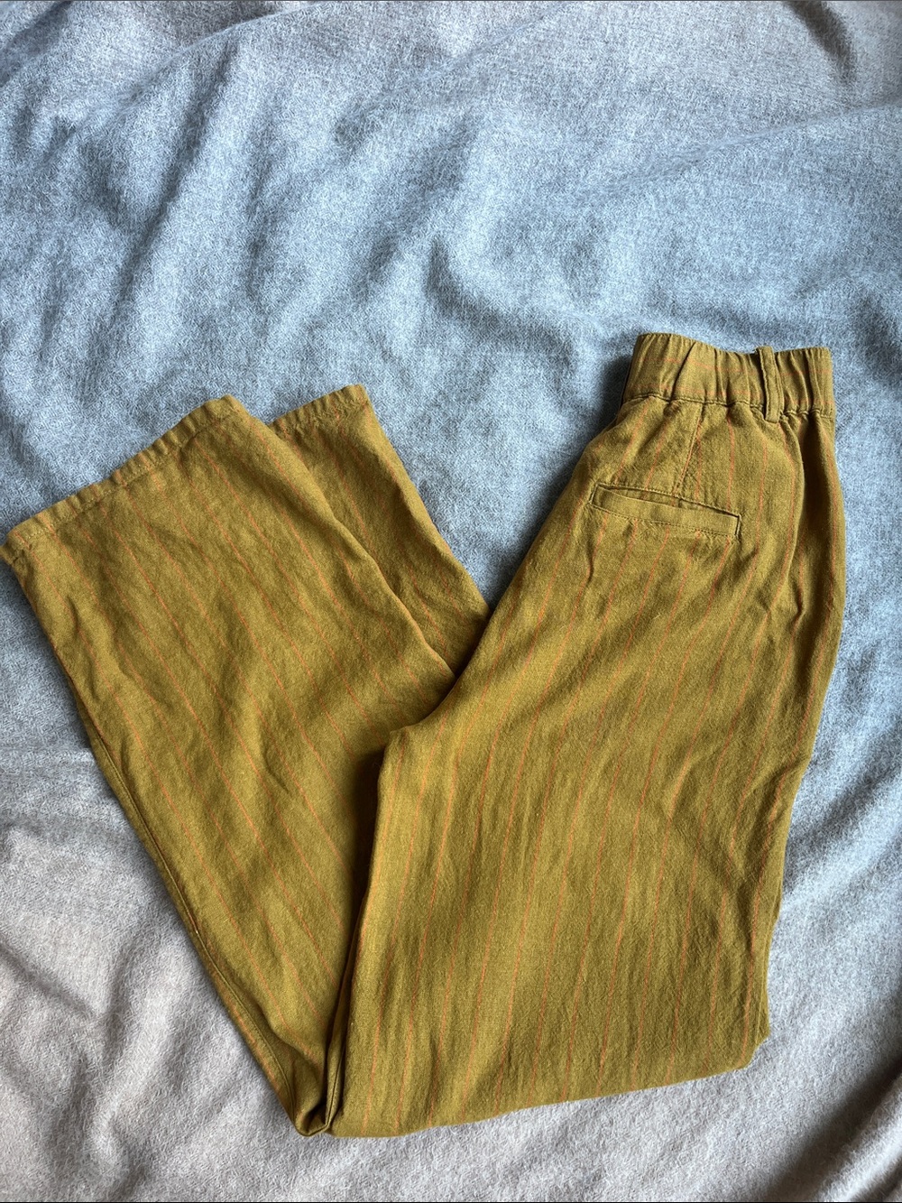 Urban Outfitters Striped Linen-blend Pants in brown and red stripe
XXS